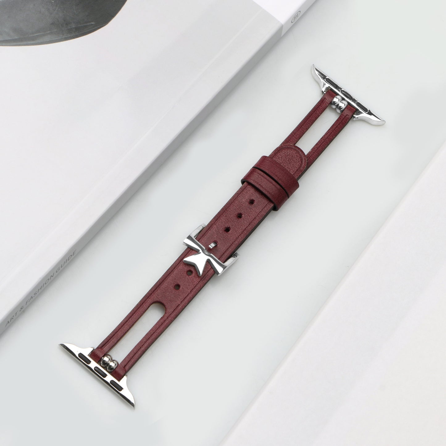 [6 colors available] Star Cross Leather Band [Apple Watch]