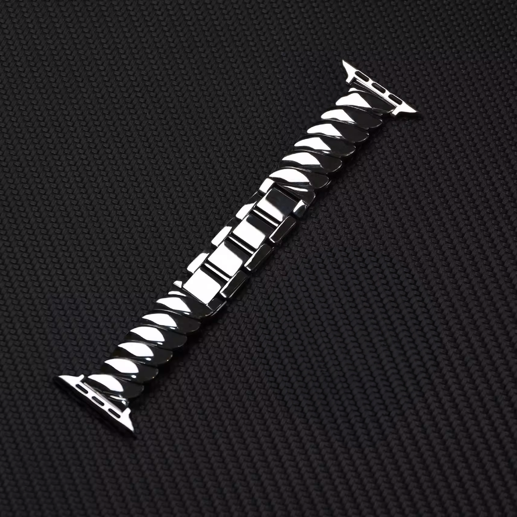 [Silver Crown] Twist Link Metal Band [Apple Watch]