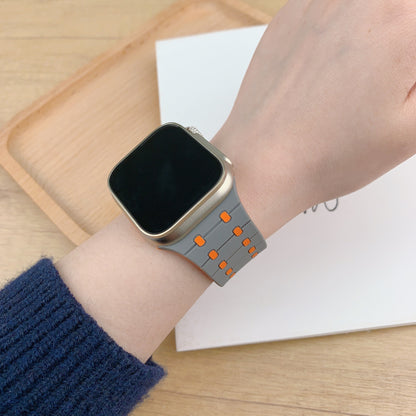【ビビッドな配色】カラーブロックシリコンバンド【アップルウォッチ】
