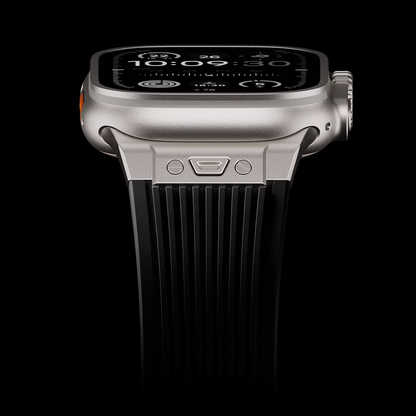 【目玉商品】メタルアクセントシリコンバンド【アップルウォッチ】