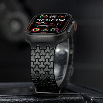【近未来スタイル】ハニカムメタルマグネットバンド【アップルウォッチ】