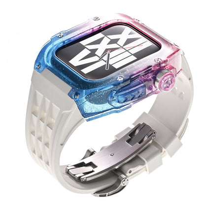 [6 colors available] Gradient crystal case integrated band [Apple Watch]