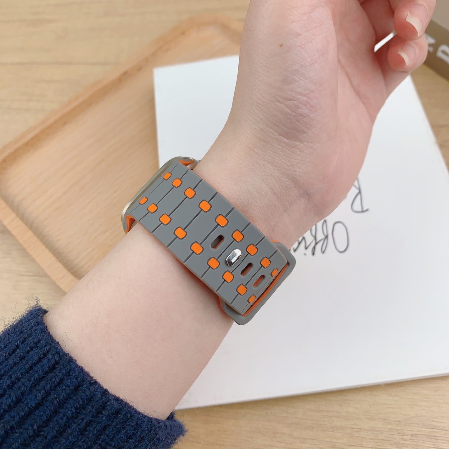 【ビビッドな配色】カラーブロックシリコンバンド【アップルウォッチ】