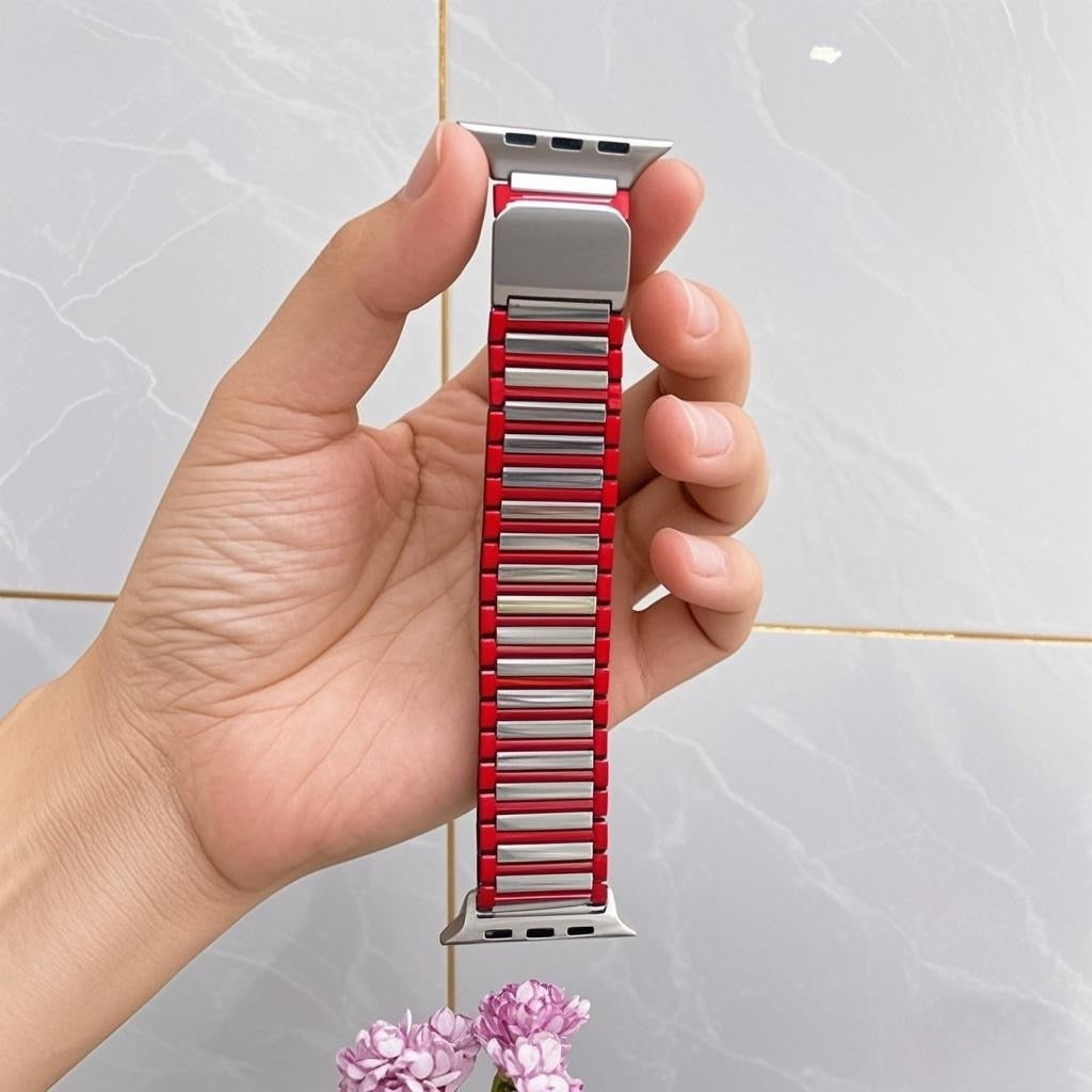 【バイカラー】2トーンマグネットメタルバンド【アップルウォッチ】