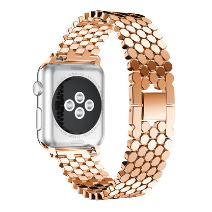 [4 colors available] Honeycomb chain steel band [Apple Watch]