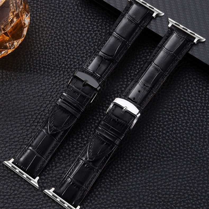 Elegant grained leather band for Apple Watch (4 colors available)