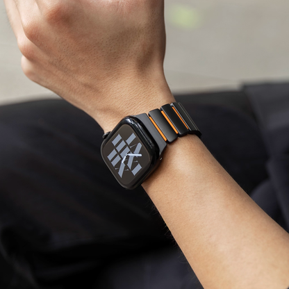 【新感覚デザイン】ツイストラバーチタンバンド【アップルウォッチ】