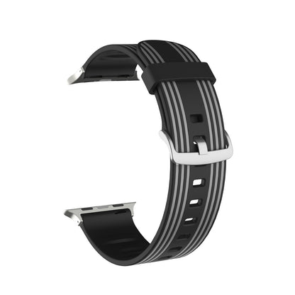 [11 colors available] Stripe accent silicone band [Apple Watch]