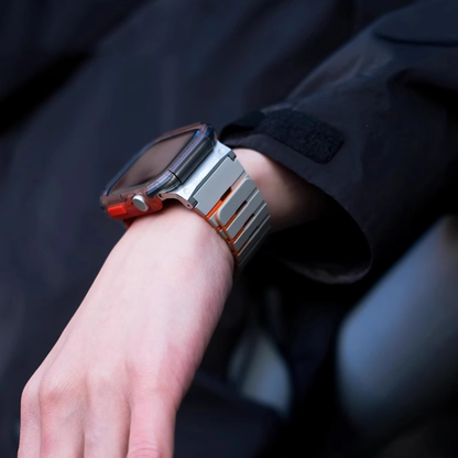 【しっかりフィット】マグネットロックシリコンバンド【アップルウォッチ】