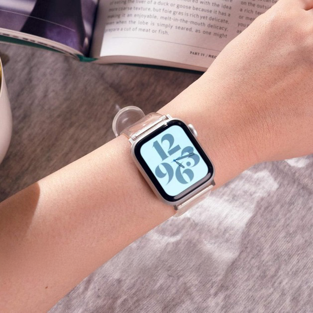 【抜け感デザイン】クリアカラースケルトンバンド【アップルウォッチ】