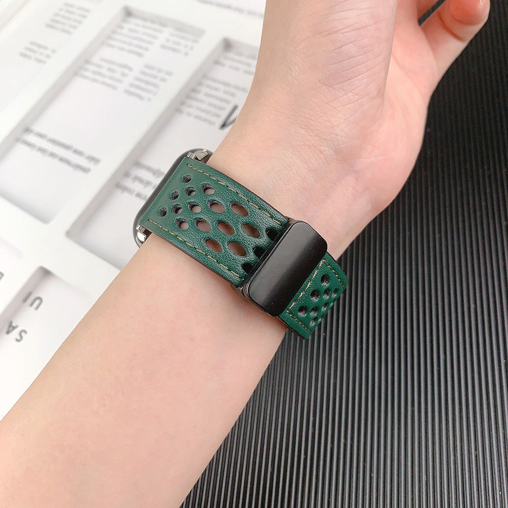 【蒸れにくい】マグエアフローレザーバンド【アップルウォッチ】