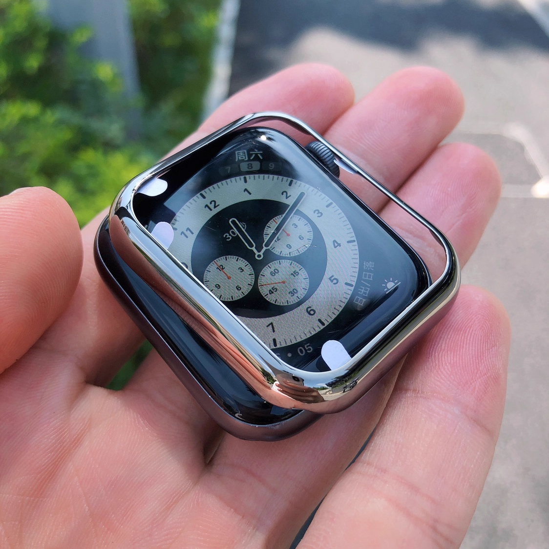 [Frame Type] Stainless Steel Protective Cover [Apple Watch]
