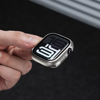 【ガラス付き両面保護】プレミアムメタルバンパーケース【アップルウォッチ】