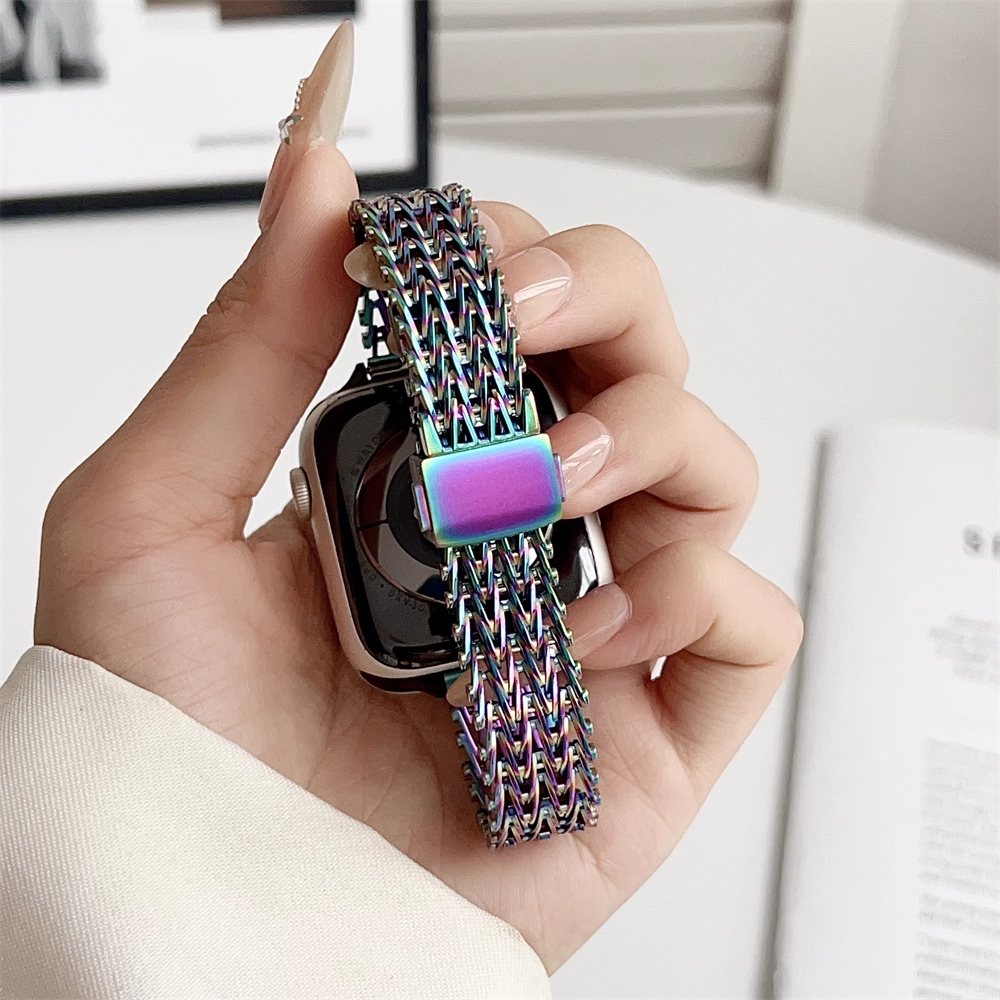 【繊細Vメッシュ】スリムメッシュマグネットバンド【アップルウォッチ】