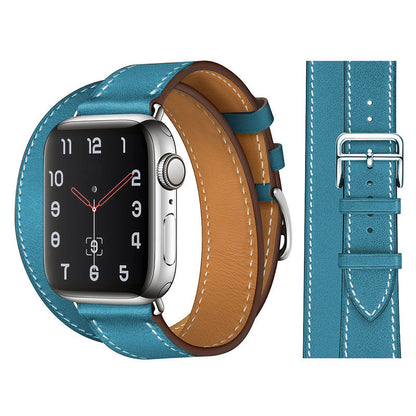 [10 colors available] Double loop leather strap [Apple Watch]