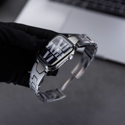 【最新デザイン】モダンカットステンレスバンド【アップルウォッチ】