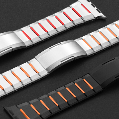 【未来的デザイン】ハイブリッドメタルリンクバンド【アップルウォッチ】