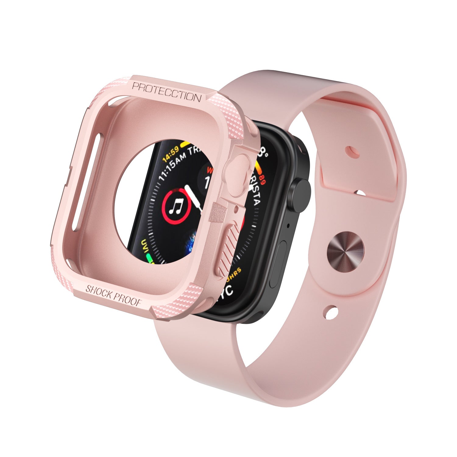 Apple Watch7 45mmプロダクトレッド ネイビーバンド+保護ケース腕時計(デジタル) - 腕時計(デジタル)