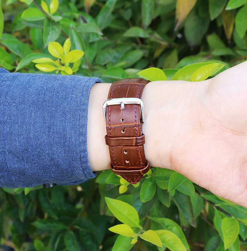 Elegant grained leather band for Apple Watch (4 colors available)
