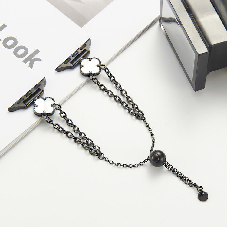 【大人可愛い】クローバーチェーンメタルバンド【アップルウォッチ】