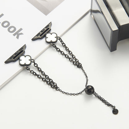 【大人可愛い】クローバーチェーンメタルバンド【アップルウォッチ】