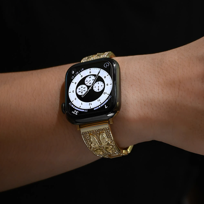 【シルバークラウン】ジュエルクロスメタルバンド【アップルウォッチ】