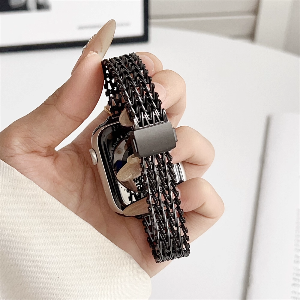 【繊細Vメッシュ】スリムメッシュマグネットバンド【アップルウォッチ】