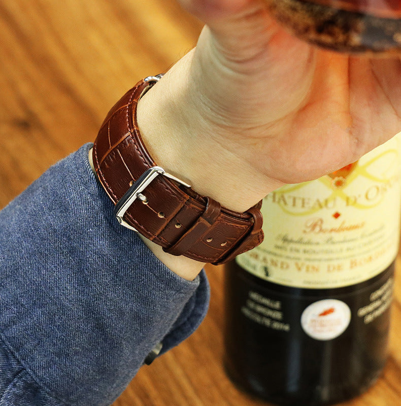 Elegant grained leather band for Apple Watch (4 colors available)
