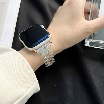 [6 colors available with cover] Acrylic crystal band [Apple Watch]