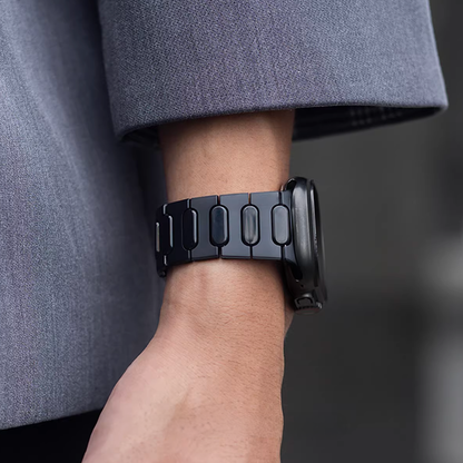 【黒の輝き】ブラックリンクチタンバンド【アップルウォッチ】