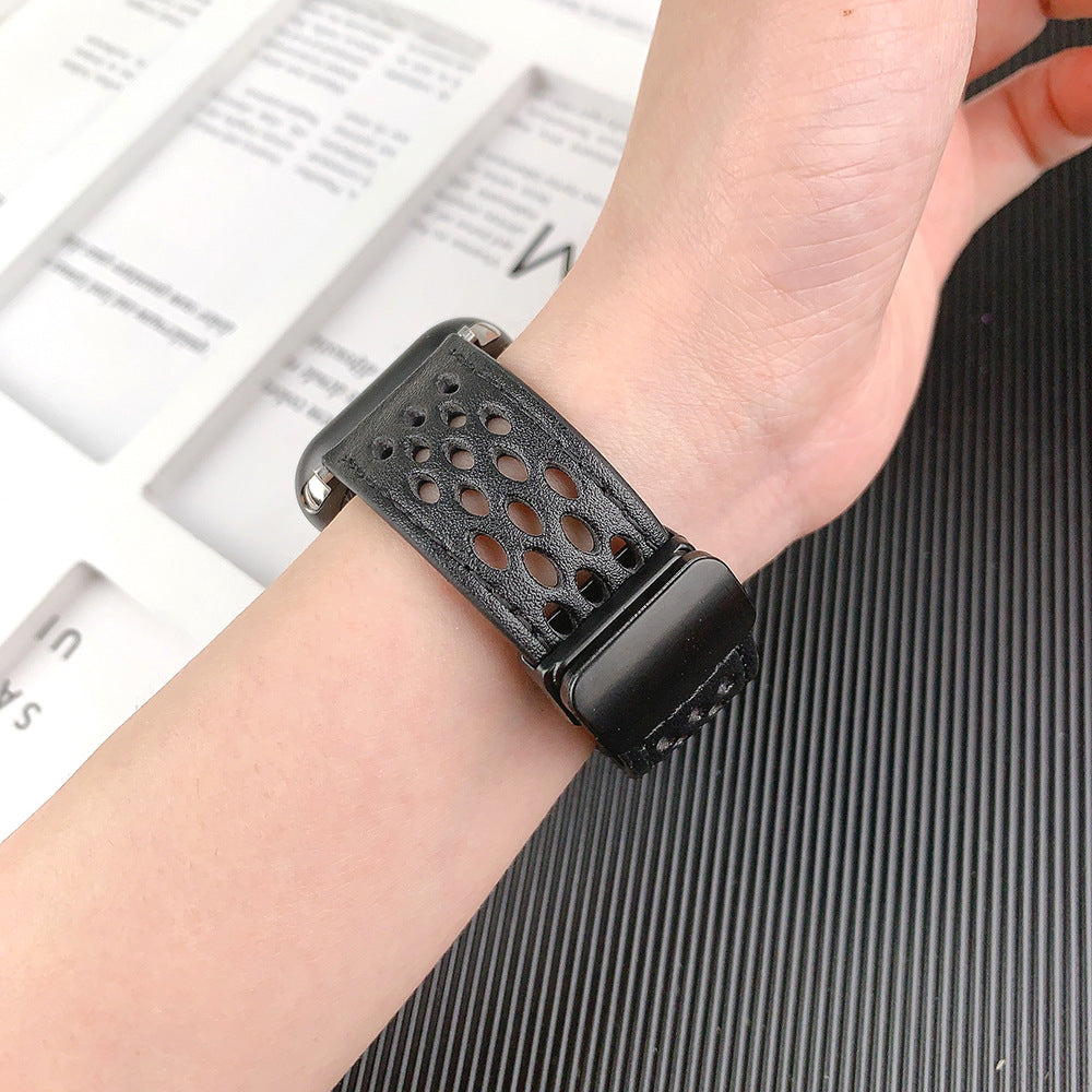 【蒸れにくい】マグエアフローレザーバンド【アップルウォッチ】