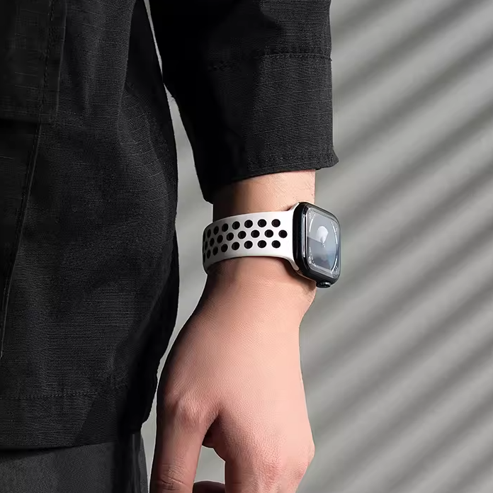 [12 colors available] Bicolor silicone sport band [Apple Watch]