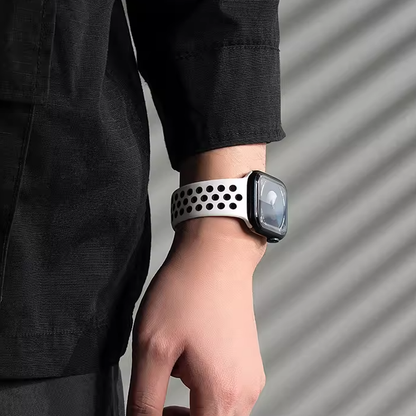 [12 colors available] Bicolor silicone sport band [Apple Watch]