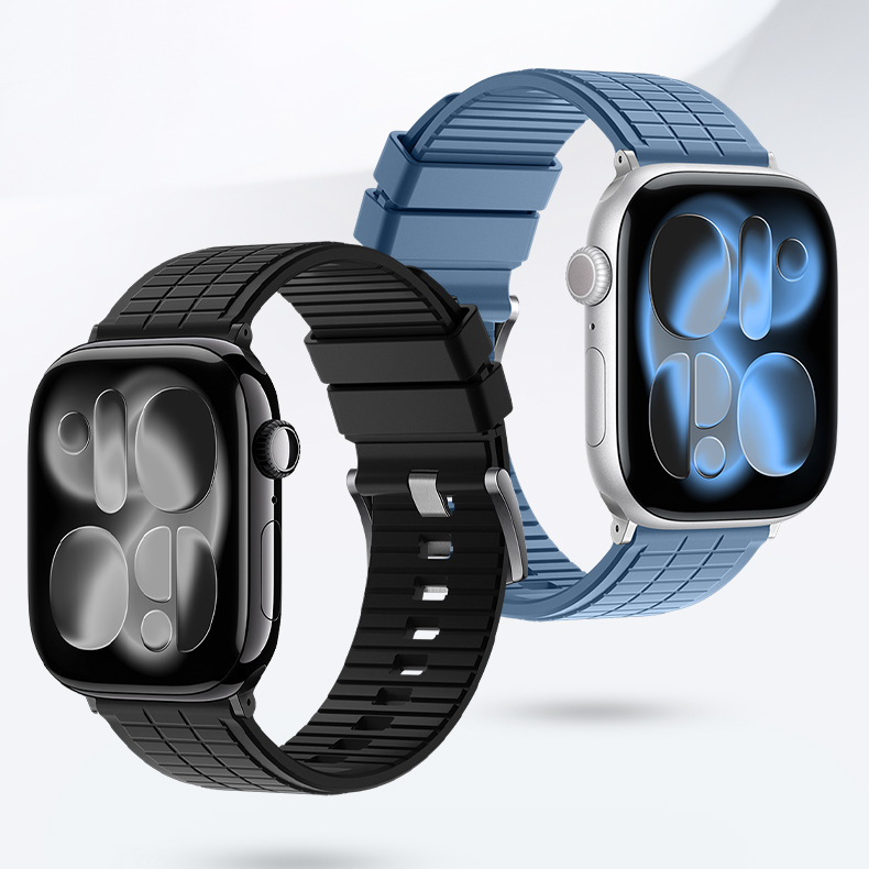 【薄くてしなやか】グリッドフィットラバーバンド【アップルウォッチ】