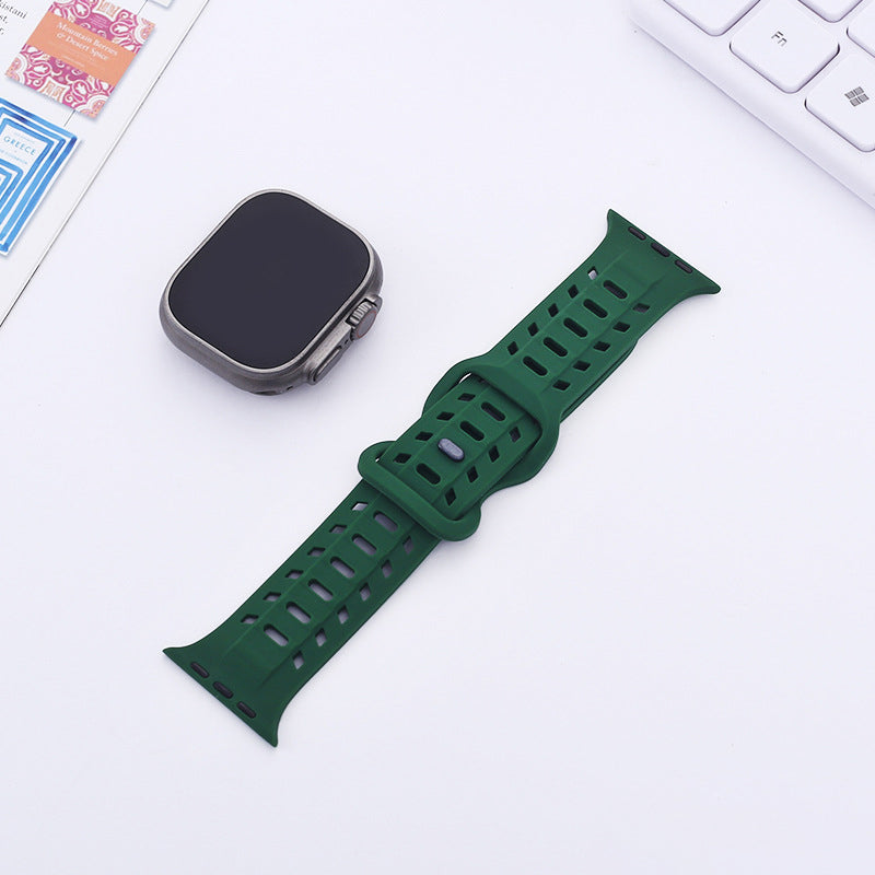 【太めで快適】エアホールマグシリコンバンド【アップルウォッチ】