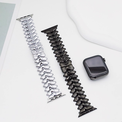 【新感覚デザイン】ウェーブスパインメタルバンド【アップルウォッチ】