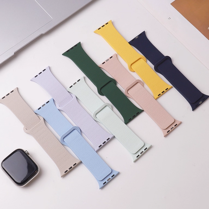 【独特な質感】ロックテクスチャシリコンバンド【アップルウォッチ】