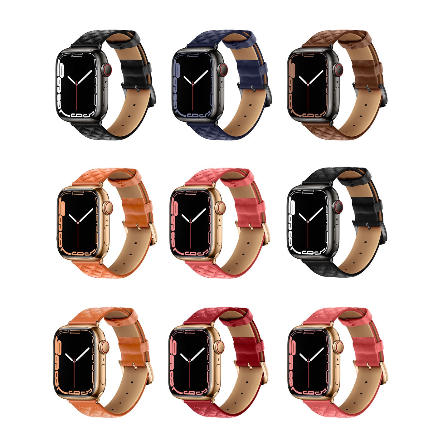 【全9タイプ】ダイヤモンドパターンレザーバンド【アップルウォッチ】 - Apple Watchバンド専門通販【BELTIES(ベルティーズ)】