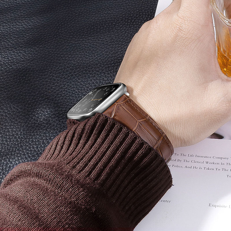 Elegant grained leather band for Apple Watch (4 colors available)