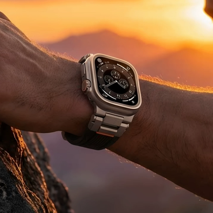 【金属パーツが映える】ラギッドメタルTPUバンド【アップルウォッチ】