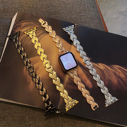 【モダン造形】ロンバスリンクメタルバンド【アップルウォッチ】