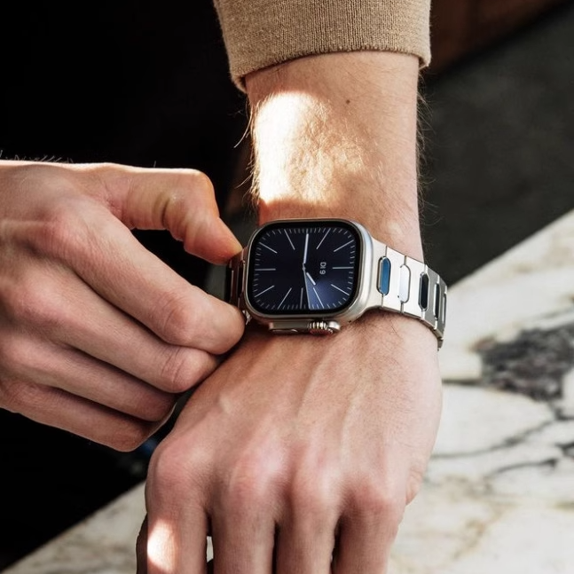 [Impressive presence] Circle Link Titanium Band [Apple Watch]