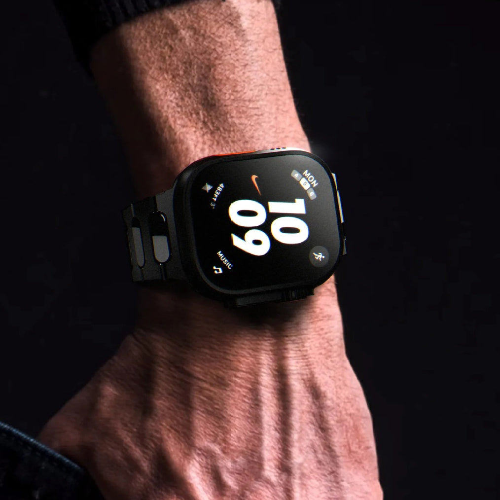 [Black Shine] Black Link Titanium Band [Apple Watch]