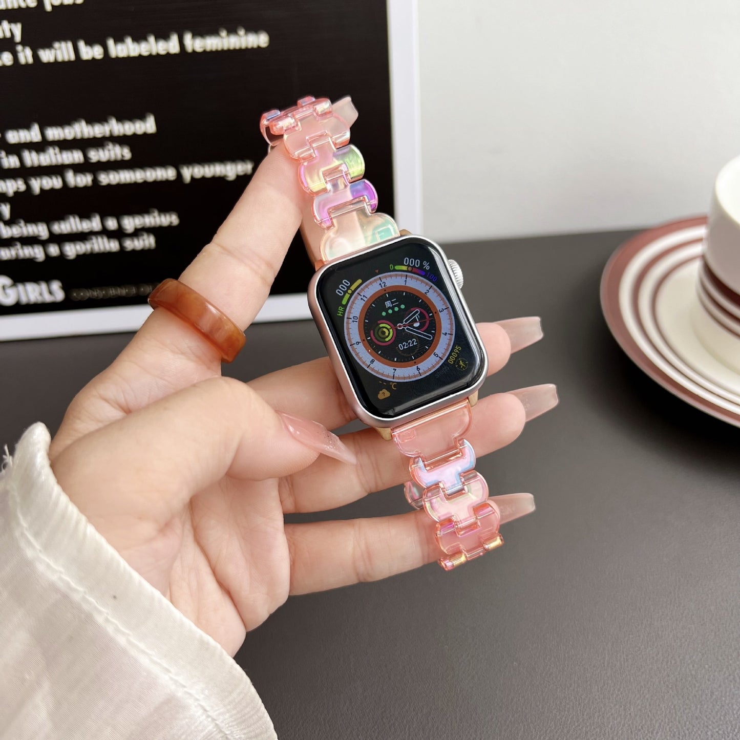 [6 colors available] Crystal Petal Band [Apple Watch]