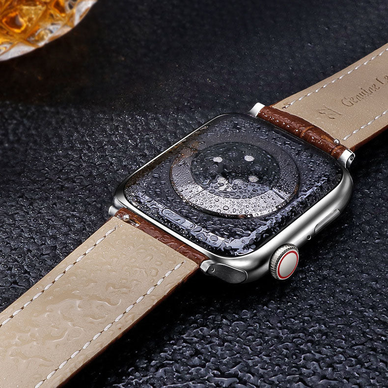 Elegant grained leather band for Apple Watch (4 colors available)