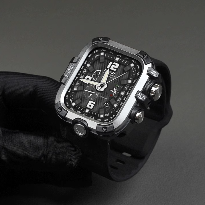 Double-sided protective metal bumper hard case for Apple Watch