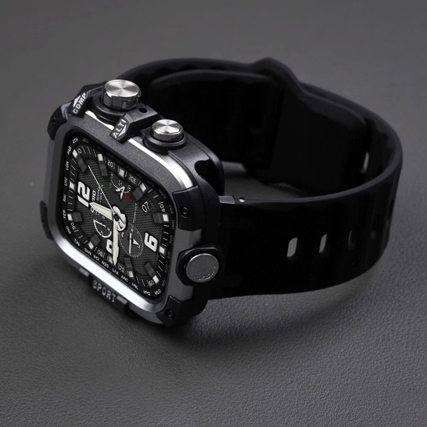 Double-sided protective metal bumper hard case for Apple Watch
