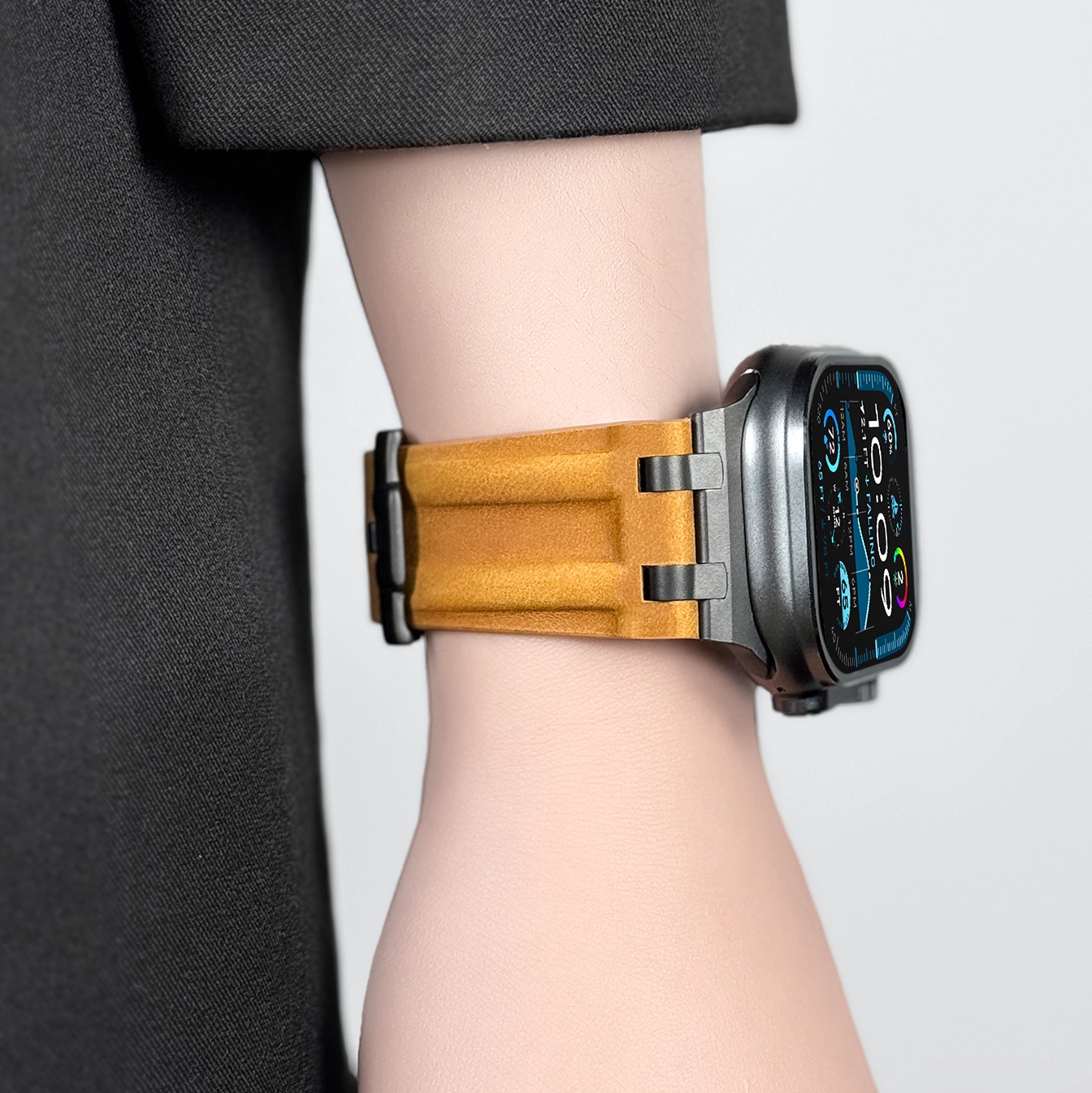 【男前レザー】デュアルラインレザーバンド【アップルウォッチ】