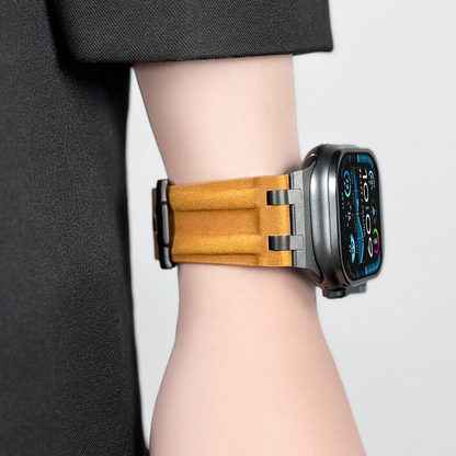 【男前レザー】デュアルラインレザーバンド【アップルウォッチ】