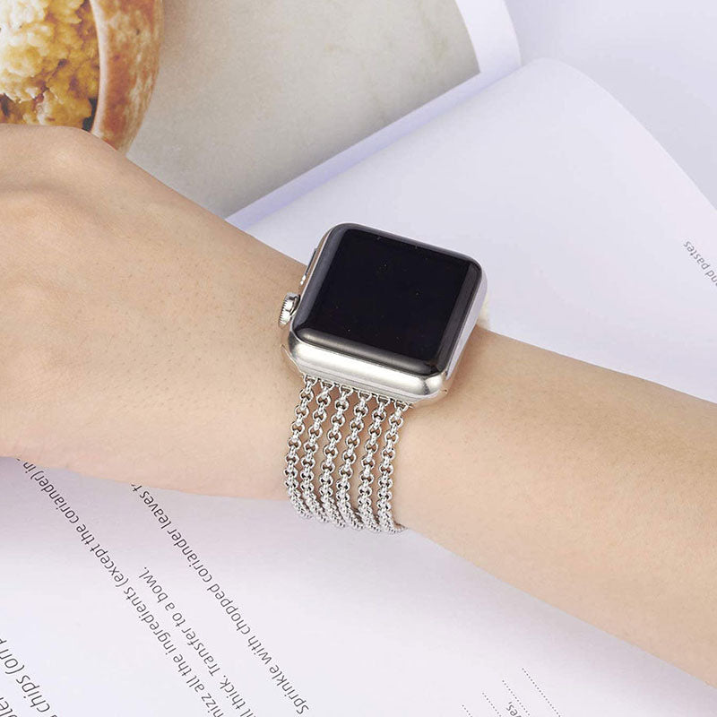 【全4色】エレガントチェーンメッシュバンド【アップルウォッチ】